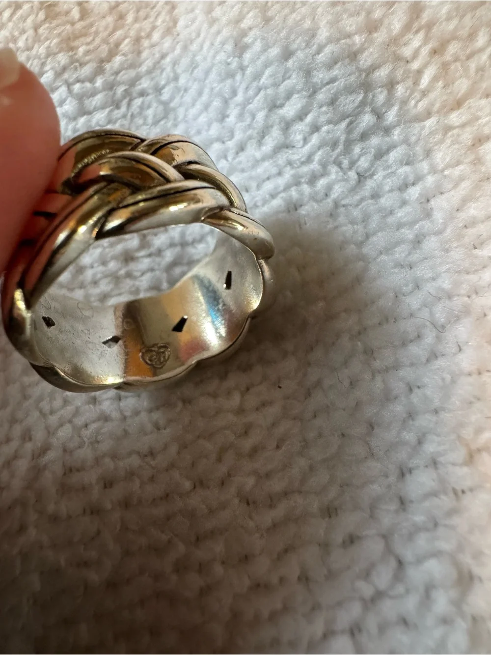 Brighton Silver Braided Interlok Band